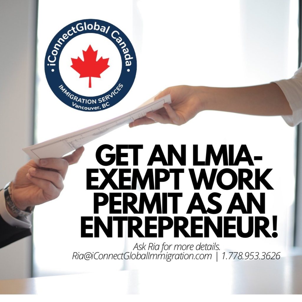 Get an LMIA exempt work permit as an entrepreneur